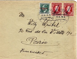 1939- Cover From MEDZILABORCE  Fr. Y&T  N° 8 + N°31 Pair To Paris - Cartas & Documentos