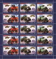 Russia 2007 Sheet The First Native Trucks Lorries Transport History Truck Cars Motor Motoring Stamps MNH Mi 1437-1439 - Fogli Completi