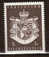 1969 Liechtenstein N°455. 3,50f Brun Lilas. Neuf Luxe ** A32 - Unused Stamps