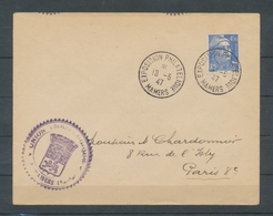 1947 Lettre Obl. Expo Philatélique De MAMERS. LUXE C454 - Gedenkstempels