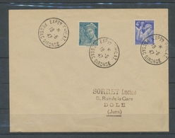 1947 Lettre Obl. Expo Philatélique De PESSAC. Luxe C455 - Commemorative Postmarks