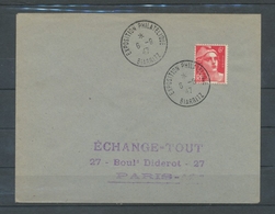 1947 Lettre Obl. Expo Phil. De BIARRITZ LUXE. C464 - Cachets Commémoratifs