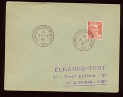 1947 Lettre Obl. Journées Phil. De PARIS LUXE. C466 - Bolli Commemorativi