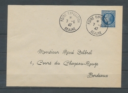 1947 Lettre Obl. FOIRE EXPOSITION BEAUNE EXTRA. C491 - Gedenkstempels