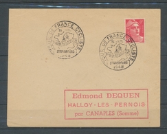1948 CP Obl TOUR DE FRANCE CYCLISTE STRASBOURG C523 - Gedenkstempels