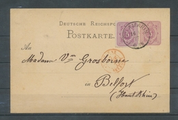 1877 Entier Allemand Obl. St AMARIN Alsace Lorraine C886 - Briefe U. Dokumente