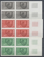 1966 France SERVICES. Blocs De 4 Du N°36 à 38 Non Dentelés N** COTE 860€ D1623 - Zonder Classificatie