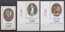 1989 France Série N°2573 à 2575 C.D.F Non Dentelés Neufs Luxe** COTE 155€ D2197 - Zonder Classificatie