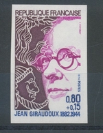 1974 France N°1822 Jean Giraudoux Non Dentelé Neuf Luxe** D2863 - Unclassified
