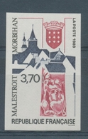 1989 France N°2588, 3f.70 Rouge Et Noir Non Dentelé Neuf Luxe** D2944 - Zonder Classificatie
