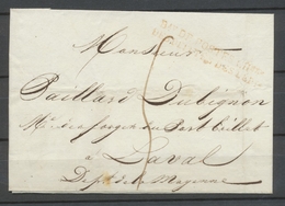 Lettre Marque Bau DE POSTES CHbr DES DEPUTES DES DEPt Pour Laval Ind 12 F169 - Civil Frank Covers