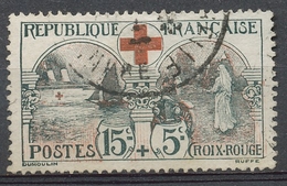 Croix-Rouge. N°156, 15c.+5c. Noir/rouge Oblitéré TB + TBC. SIGNE COTE 105€ J112 - Used Stamps