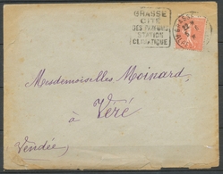 Lettre à 50c Flamme Grasse + Pub à L'intérieur K946 - 1921-1960: Moderne