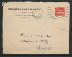1935 Lettre 50c Paix Obl PARIS 31 CHAMBRE DES DEPUTES TB. N1818 - 1921-1960: Moderne