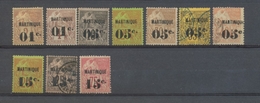 Colonies Françaises MARTINIQUE N°7 à 18 Sauf N°9 Et 15 N*/Obl C 720€ N2501 - Unused Stamps