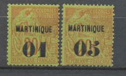 Colonies Françaises MARTINIQUE N°3 Et 4 N* Cote 48€ N2503 - Unused Stamps