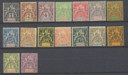Colonies Françaises GABON N°16 à 31 N* Cote 370€ N3009 - Unused Stamps