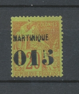 Colonies Françaises Martinique N°6 015 Sur 20c Brique Neuf* Signé Calves N3087 - Ongebruikt