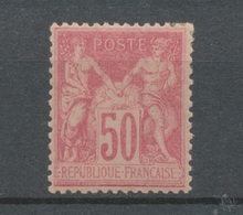 SAGE N°105 50c Rose N Sous B. Neuf * Signé CALVES. TB. Cote 375€. N3267 - 1876-1878 Sage (Tipo I)