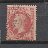 Napoléon III Lauré N°32, 80c. Rose Obl. Avec ANCRE TB COTE 40€ P1378 - Autres & Non Classés