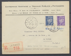1945 Libération Lettre Recommandée Pétain N°509-521A ILOT De ST-NAZAIRE P1858 - Guerra Del 1939-45