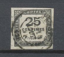 FRANCE Taxe N°5 25c Noir Oblitérée Cote 65€ TTB P2530 - 1859-1959 Neufs