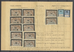 1932 Feuillet Assurances Sociales Type MERSON Surch M 14 Timbres 125f25 P2588 - 1877-1920: Période Semi Moderne