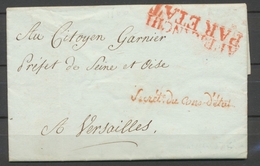 Lettre Franchise Du Secréte Du Cons-d'état Rouge Rare Signé Lacué P2766 - Lettres Civiles En Franchise