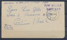 1943 Lettre En FM Prisonnier Italien Obl POW EAC Afrique Orientale RARE P2971 - 2. Weltkrieg 1939-1945