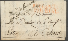 1826 Lettre Franchise Ministère Des Finances Don Gale Des Domaines P3124 - Cartas Civiles En Franquicia