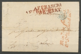 1830 Lettre Franchise Ministère Des Finances Don Gales Des Contr. Ind. P3127 - Frankobriefe