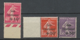 FRANCE Caisse Amortissement N°266,268 Et 277 N** Cote 520 € Signées P3639 - Unused Stamps