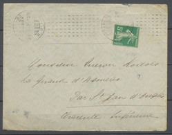 1912 Lettre Obl MACHINE CHAMBON Rue BLEUE Avec N°137 TB. P3746 - 1877-1920: Periodo Semi Moderno