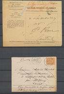 1901 Lettre Mouchon 15c Tombée En Rebuts+ Env Réexpédition Des Postes Rare P3775 - 1877-1920: Semi Modern Period