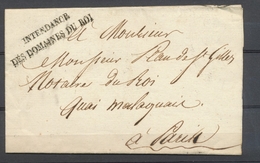 1817 Lettre En Franchise Marque INTENDANCE DES DOMAINES DU ROI SUPERBE P3897 - Civil Frank Covers