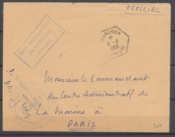 1956 Env. TUNISIE Obl KAROUBA HEXAGONAL + Base Aéronautique SUP. P3967 - Collections