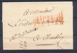 1813 Jolie Lettre En Franchise Avec Griffe Mtre De L'Intérieur P4076 - Cartas Civiles En Franquicia