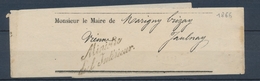 1866 Bande Journal En Franchise Griffe Ministre De L'intérieur P4105 - Burgerlijke Brieven Zonder Portkosten
