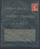 Enveloppe Illustrée CIE GENERALE DE TRANSPORTS ECONOMIQUES PARIS P4825 - 1877-1920: Période Semi Moderne