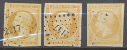 Classique 3 Nuances Du N°13A Dont Un Citron TTB. P5084 - 1853-1860 Napoléon III.