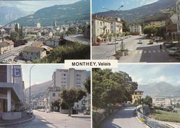 MONTHEY (Valais): Carte Souvenir 4 Vues - Monthey