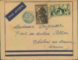 1944, Airmail With Mixed Franking Guieé Aud Mauretainie To France - Other & Unclassified