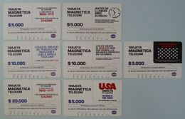 COLUMBIA - Tamura - Tarjeta Magnetica Telecom - 7 Early Issues - 4 To 10 - Used - Colombie