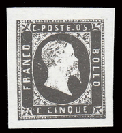 Italia: Antichi Stati - Sardegna - Effige Vittorio Emanuele II - 5 C. Nero - 1851 - Sardaigne