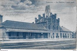 LESSINES ..-- GARE 1908 . Vers LIEGE . Voir Verso . - Lessines