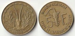 Pièce De 5 Francs CFA XOF 1990 Origine Côte D'Ivoire Afrique De L'Ouest (v) - Côte-d'Ivoire