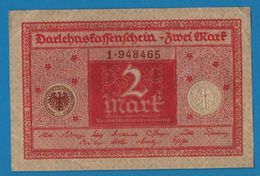 DEUTSCHES REICH 2 Mark	01.03.1920	Série # 1. 948465   P# 59	DARLEHENSKASSENSCHEIN - Reichsschuldenverwaltung