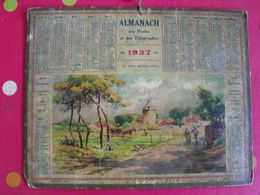 Almanach Des PTT . Calendrier Poste 1937. Le Vieux Moulin (Oléron) - Grand Format : 1921-40