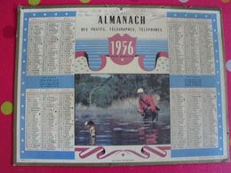 Almanach Des PTT. Cantal. Calendrier Poste 1956. Pêche - Tamaño Grande : 1941-60