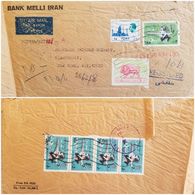 J) 1972 IRAN-PERSIA, LION, SHAN AND JET, REGISTERED, MULTIPLE STAMPS, AIRMAIL, CIRCULATED COVER, FROM PERSIA TO - Irán